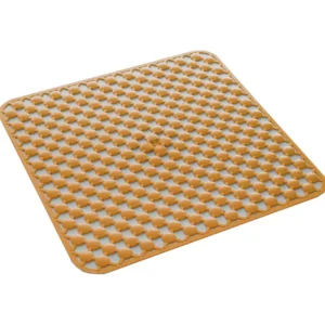 Tappeto antiscivolo doccia 53x53 gomma modello Geo di Gedy - Arancione