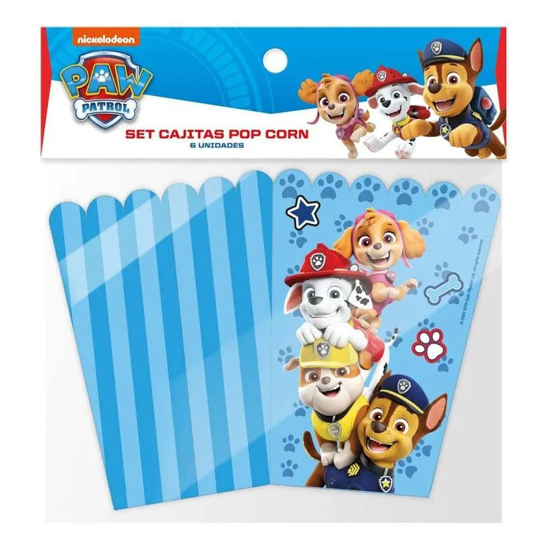 Set 6 Cajitas PopCorn Paw Patrol Pronobel