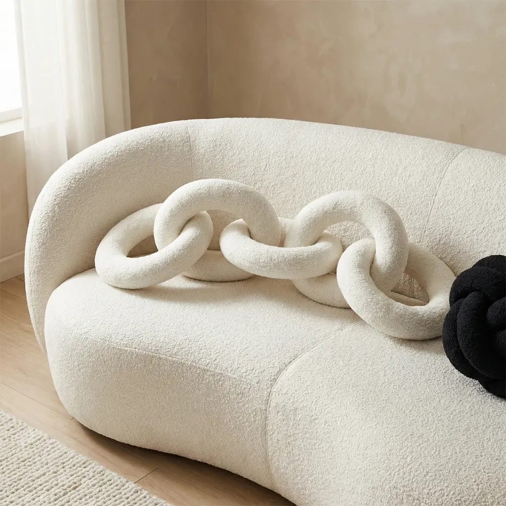 Cojín de Eslabones Nordic Blanc Santú Home & Deco