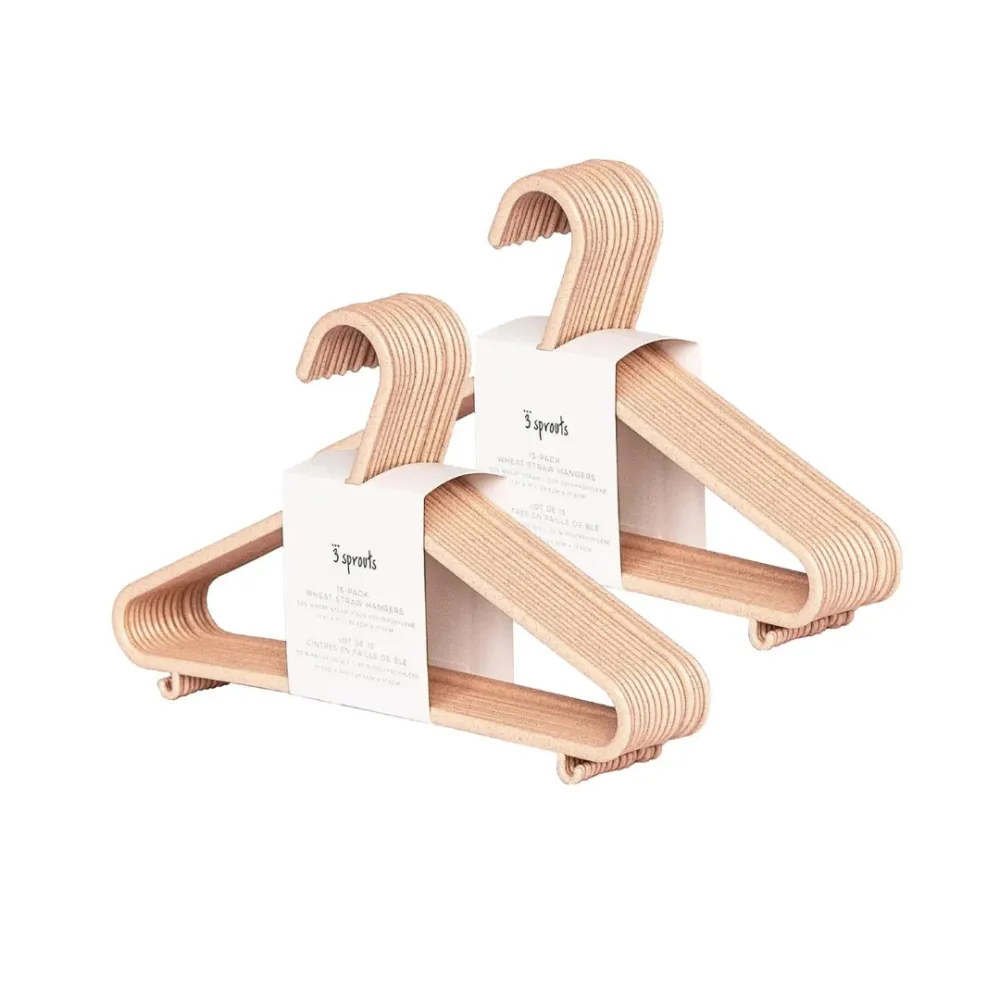 Set de 30 Colgadores Ecológicos para Ropa de Bebés y Niños - Rosado | 3 Sprouts