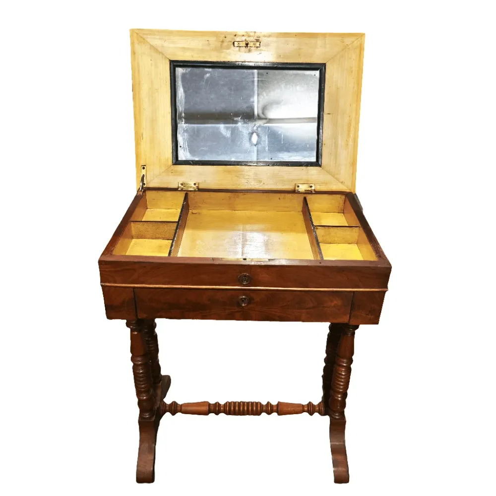 Costurero peinador Francés caoba y rueditas Bucarest Art & Antiques