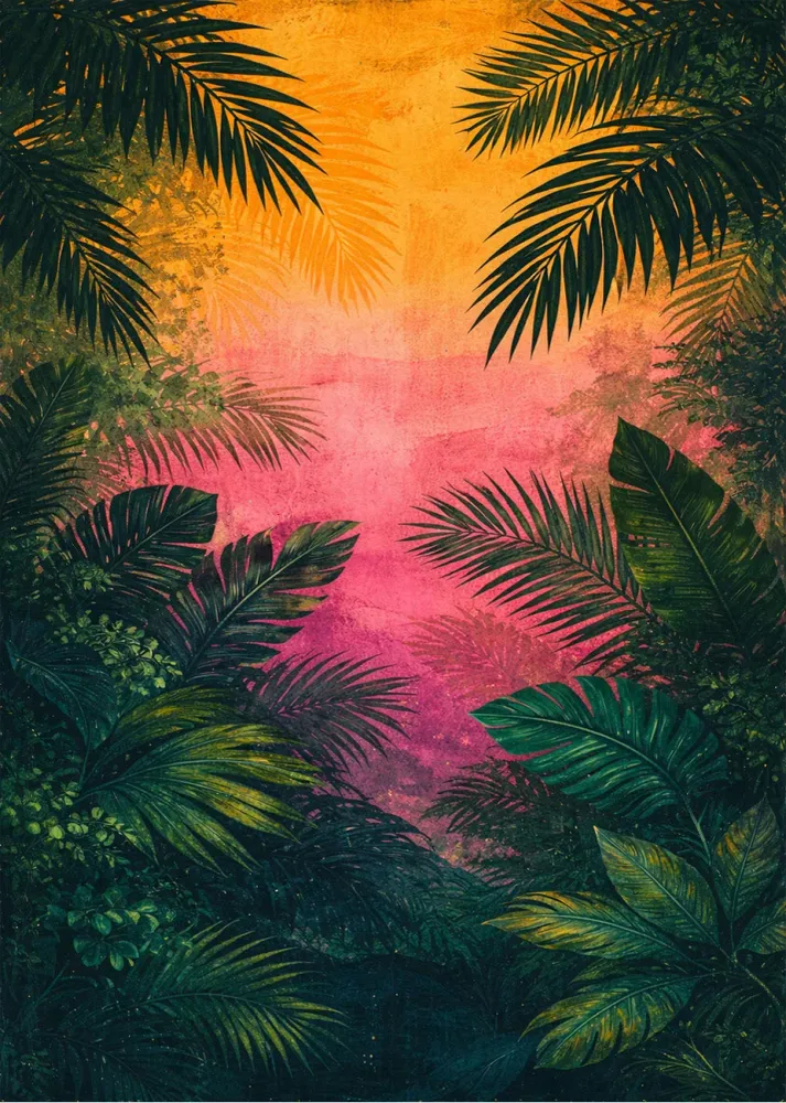 Hojas tropicales selváticas Fine Artic
