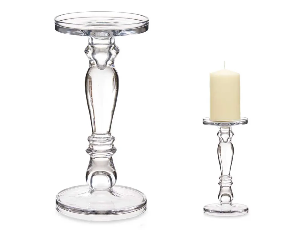 Candelabro Cristal Anillos 28cm 2A-01-A
