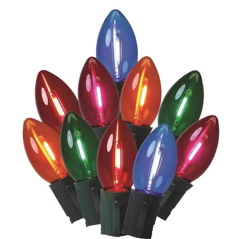 Luces navideñas clásicas LED C9 multicolores de 25 unidades, 7,3 m - Oferta de la semana Celebrations