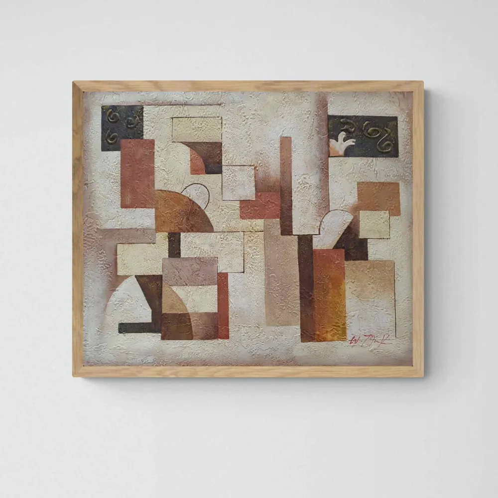 Cuadro Abstracto en Relieve 60x50 cm