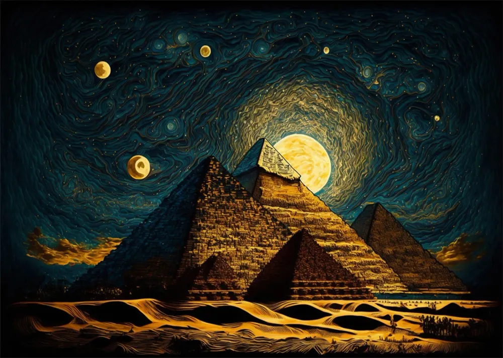 Pirámides estilo Starry Night Fine Artic