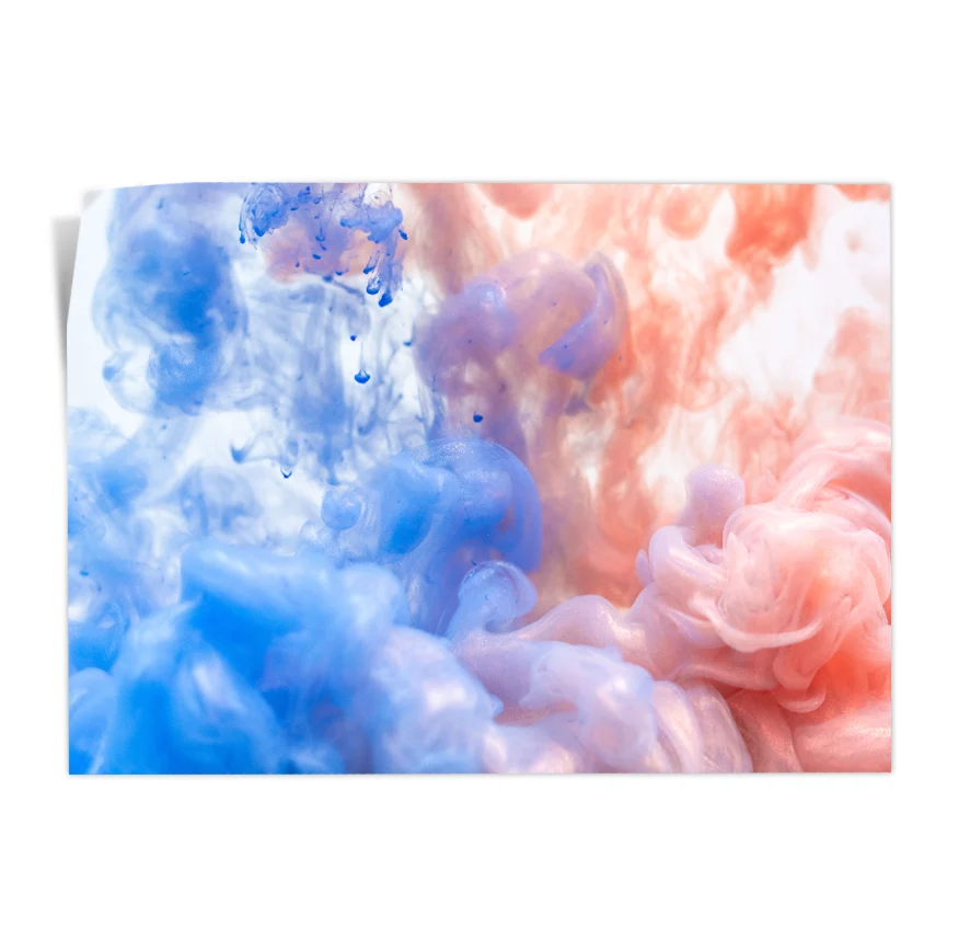 Humo Azul y Naranja Poster