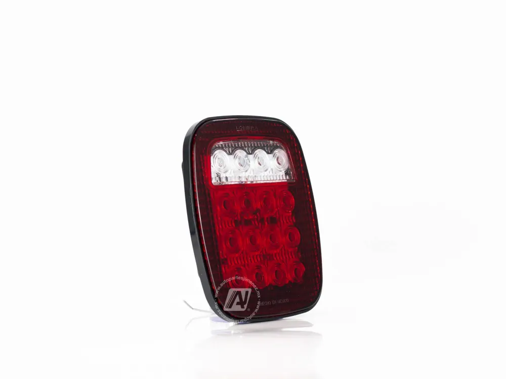 CALAVERA UNIVERSAL CUADRADA TIPO JEEP 16 LEDS GIRATORIO 12-24V LOMBRA 713