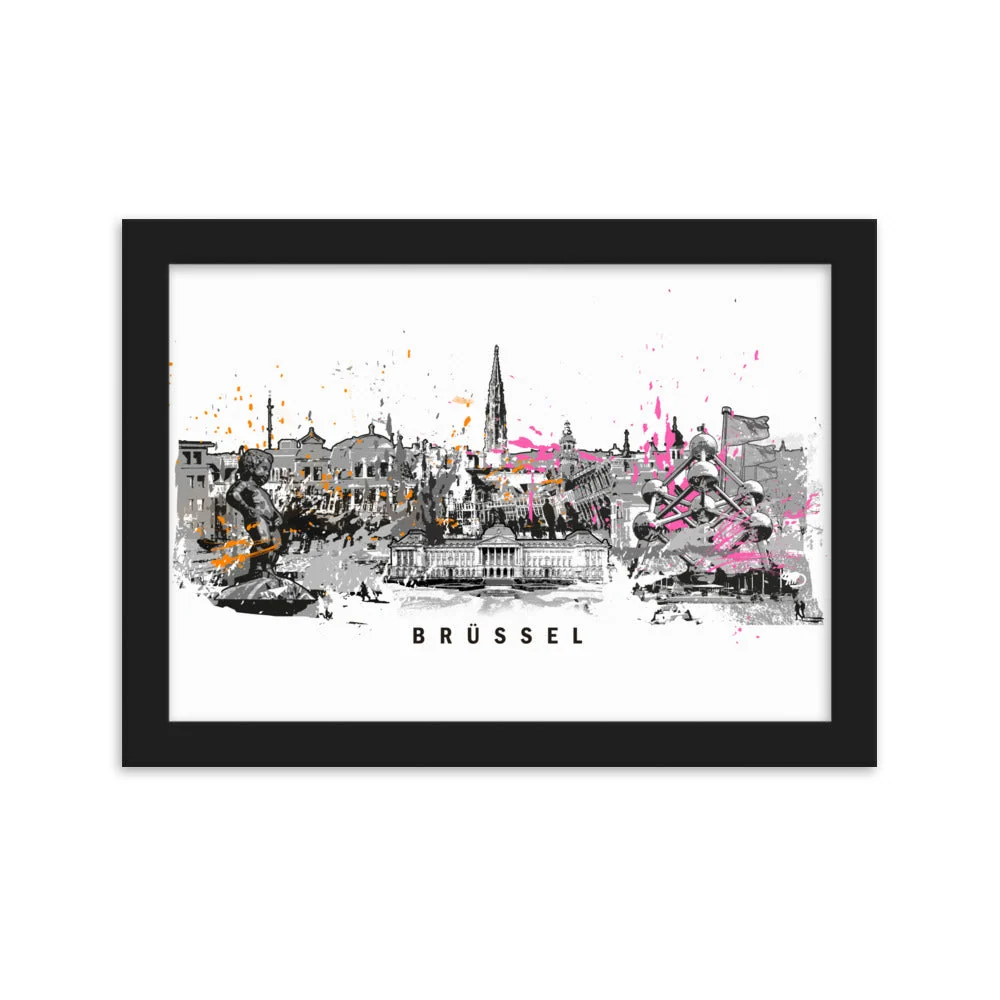 Póster - Skyline Bruselas Marko Kurth