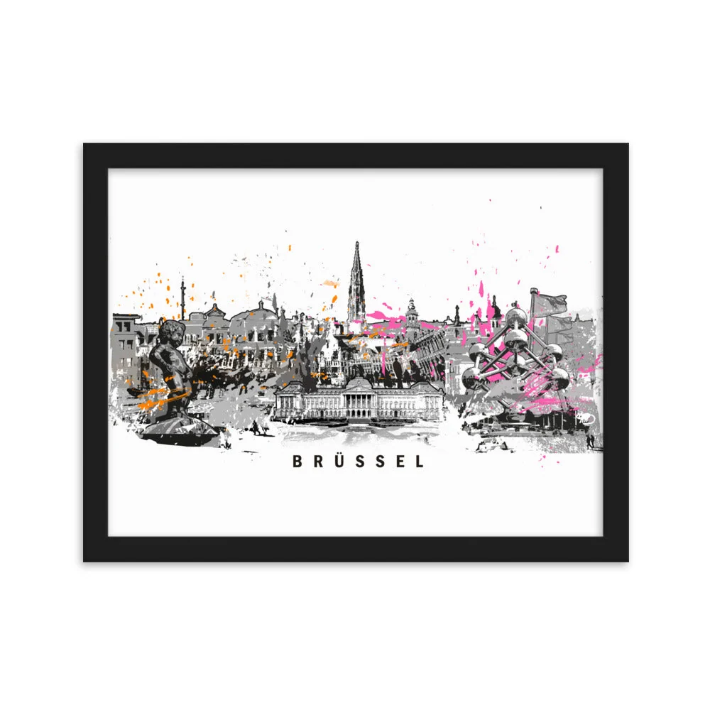 Póster - Skyline Bruselas Marko Kurth
