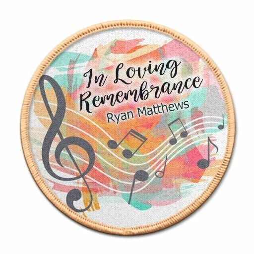 Notas musicales en memoria de Patch Memorial Keepsakes