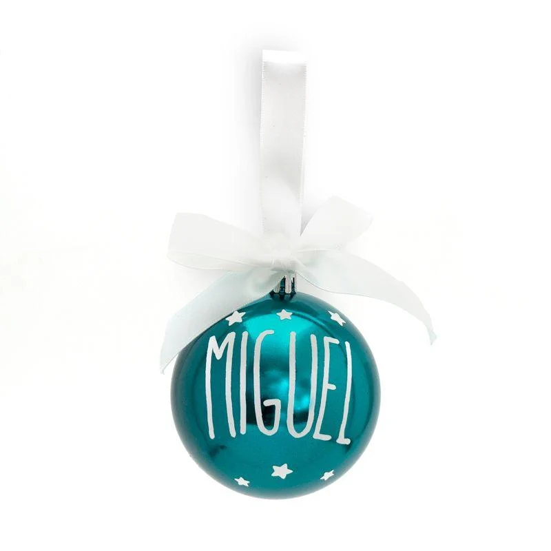 Bola de Navidad Personalizada Lazo Verde MI PIPO