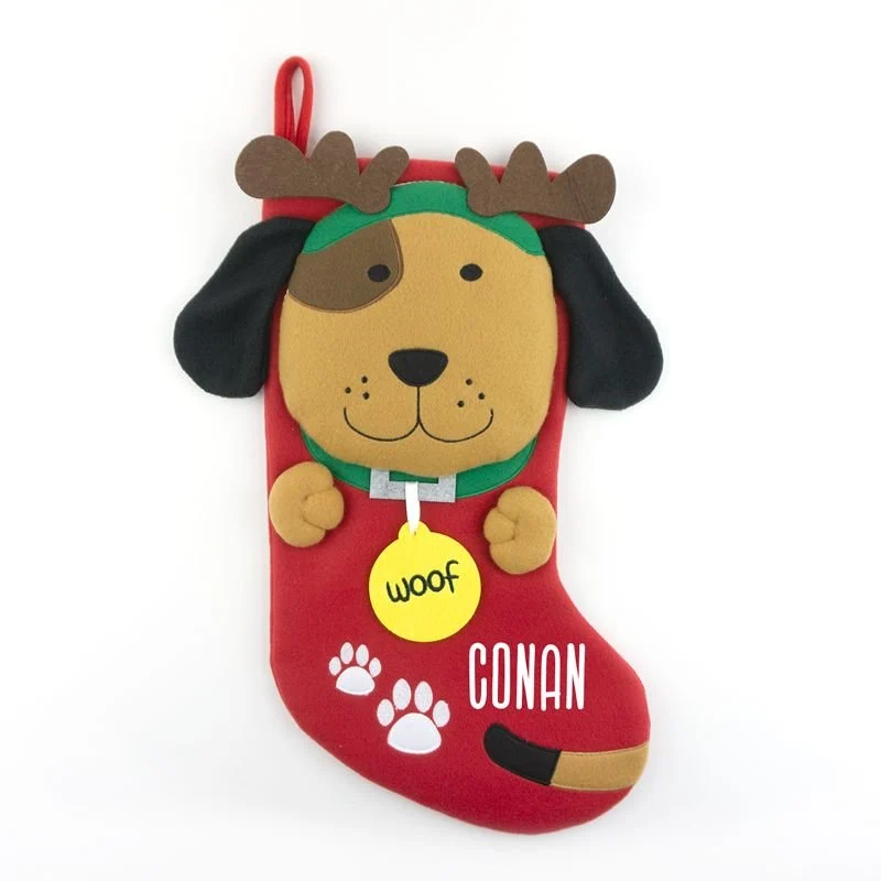 Calcetín Navidad Personalizado Perrito MI PIPO