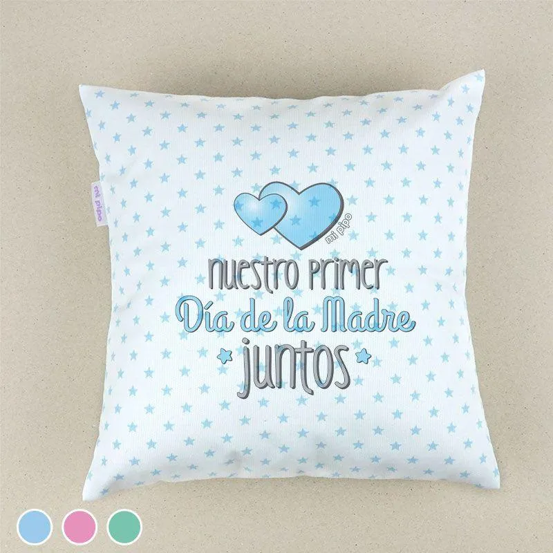 Cojin Bebe Primer dia de la madre Celeste MI PIPO
