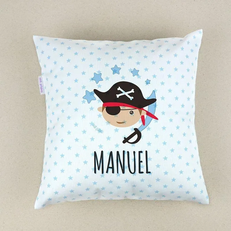 Cojín Personalizado Datos Nacimiento Bebé Mi Pipo Pirata