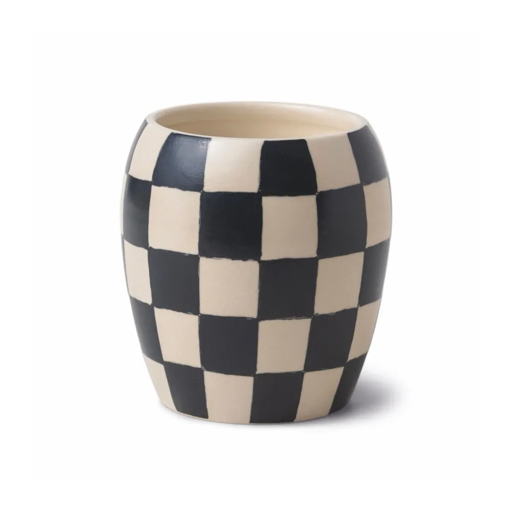 Paddywax - Vela de porcelana Checkmate 311G - Negro - Higo negro y oliva Paddywax & co