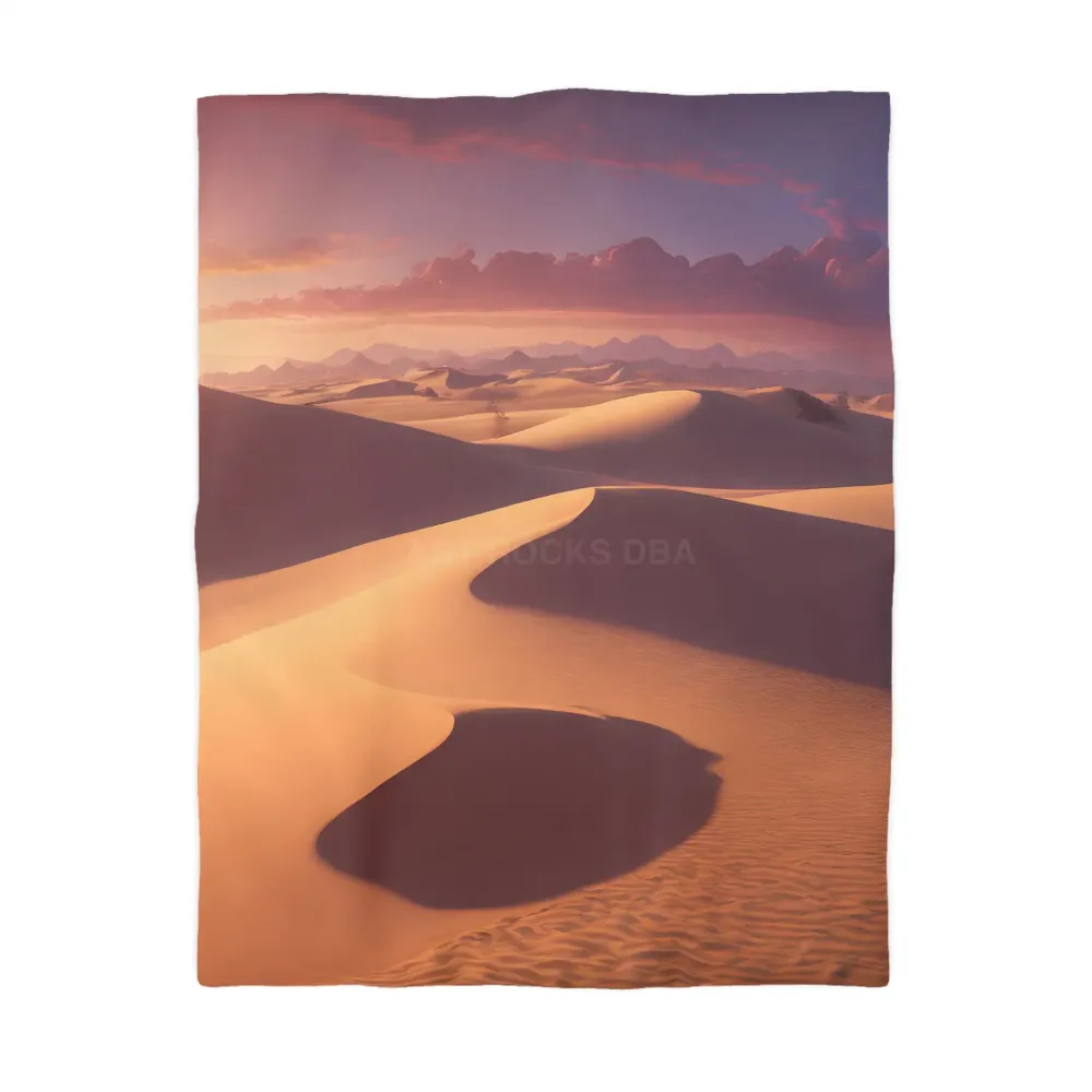 Funda nórdica de microfibra Desert Sunset - Ropa de cama suave y elegante Crema Printify