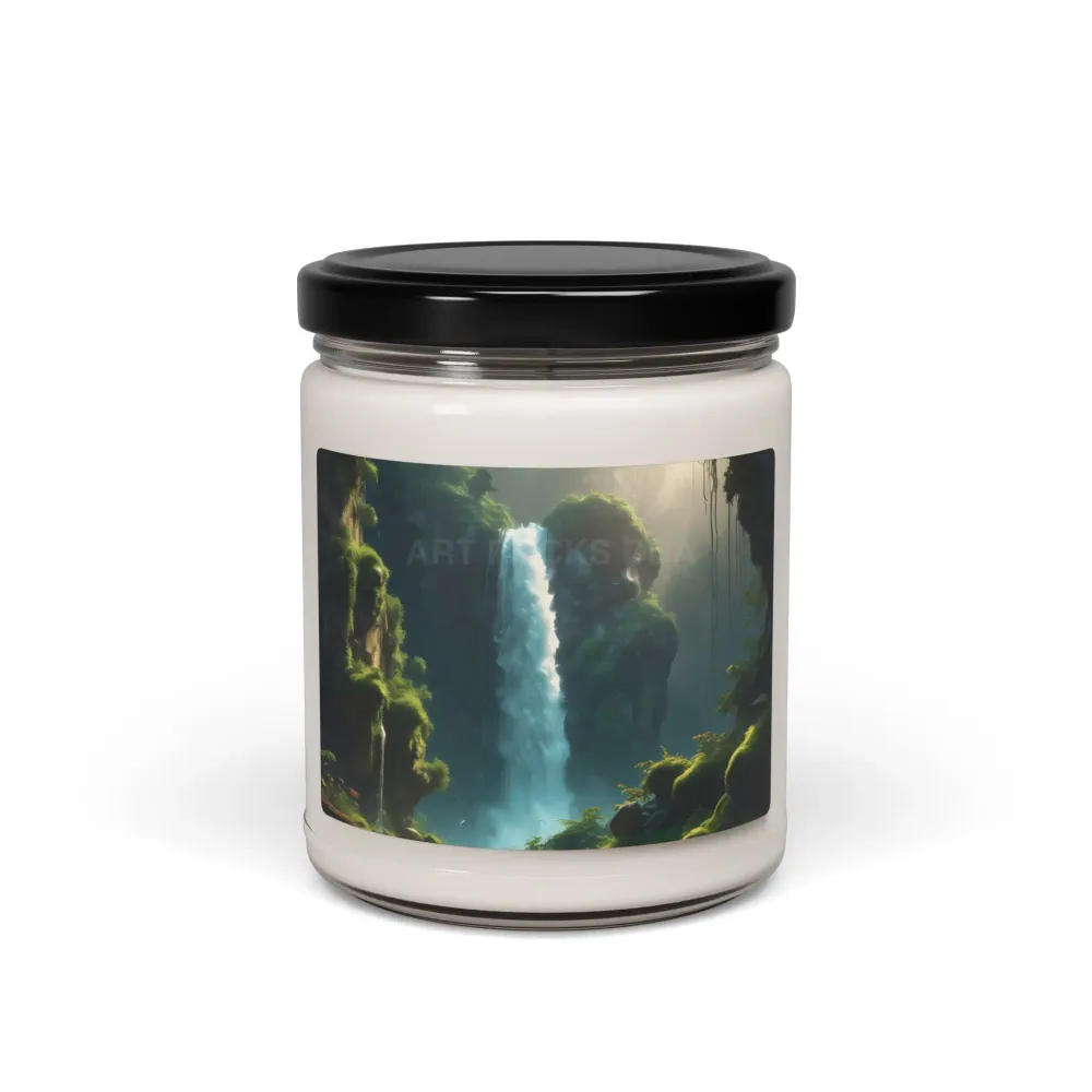 Vela de soja perfumada con aroma cascada relajante, regalo de aromaterapia, decoración para el hogar, relajación, vela eco...