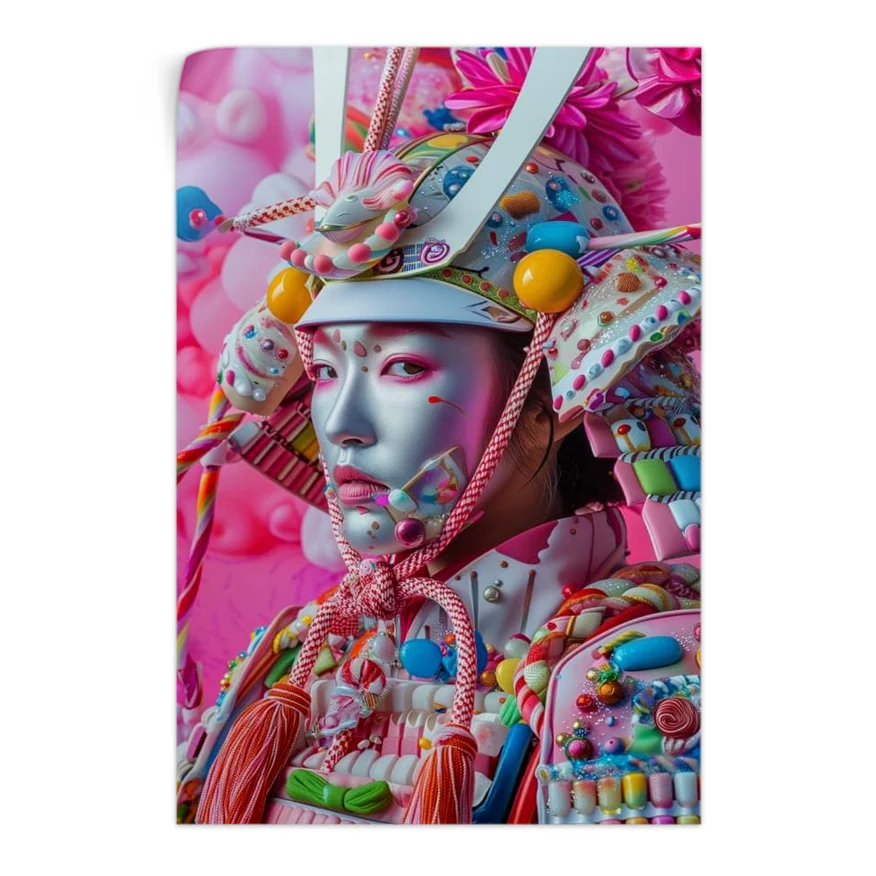 Samurai Colores Pastel Poster