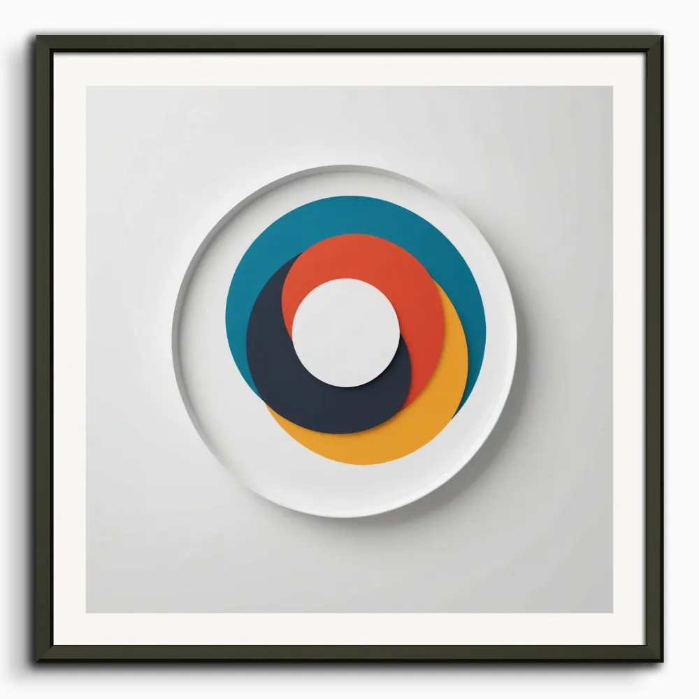 Arte de minimalismo, dos círculos de colores - Póster The Object