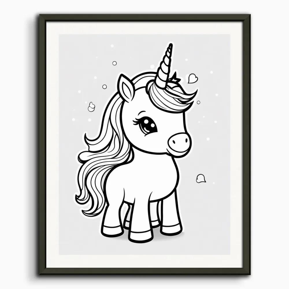 Pósters para colorear de unicornio The Object