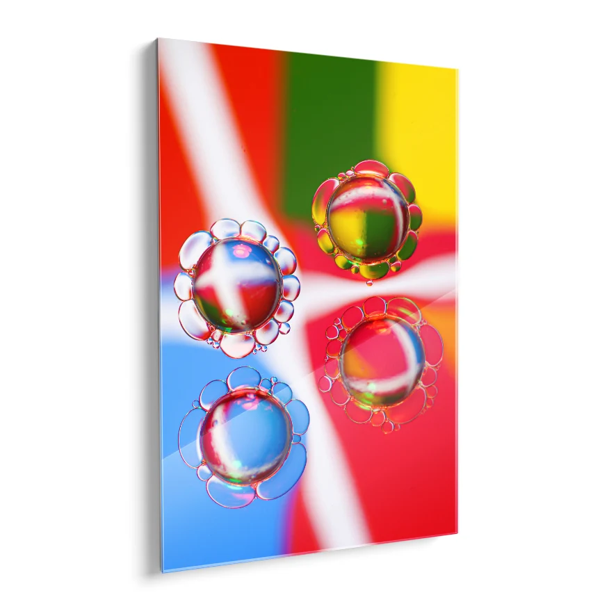 Vidrio Azul y Verde Poster