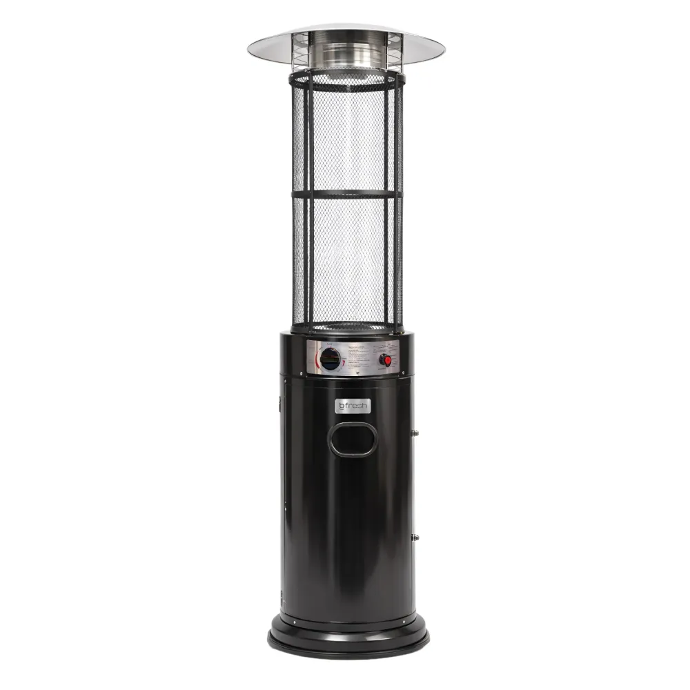 Estufa Patio Exterior Cilíndrica Gas 12,5kw Negra Bfresh B-Fresh
