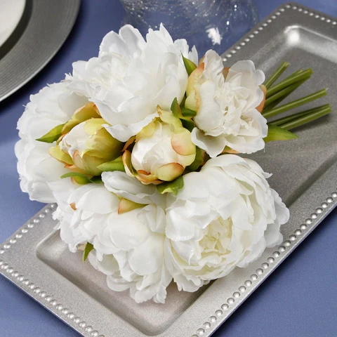 Ramo de peoní - Blanco, Blanco hueso Floating Pearls | Vase Pearlfection