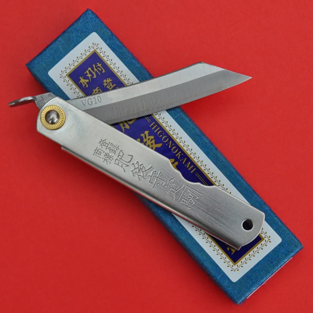 NAGAO HIGONOKAMI Navaja japonesa de bolsillo inoxidable VG10 100mm Osaka Tools