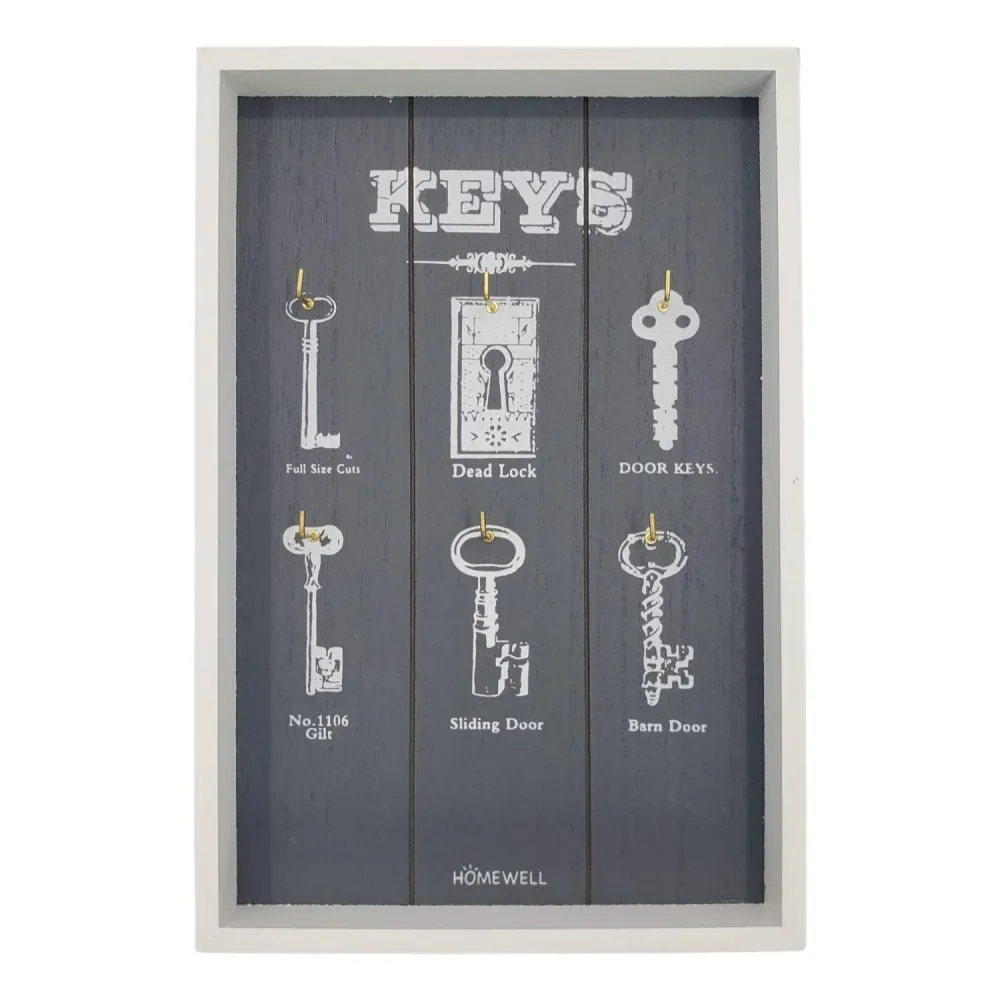 Porta Llaves MDF Negro 20*30cm HomeWell