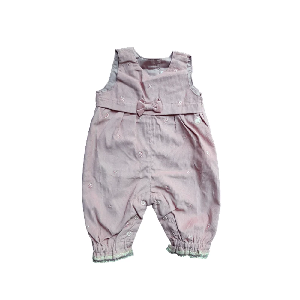 Jardinera Babycottons Overall Broderie Rosa Oscuro