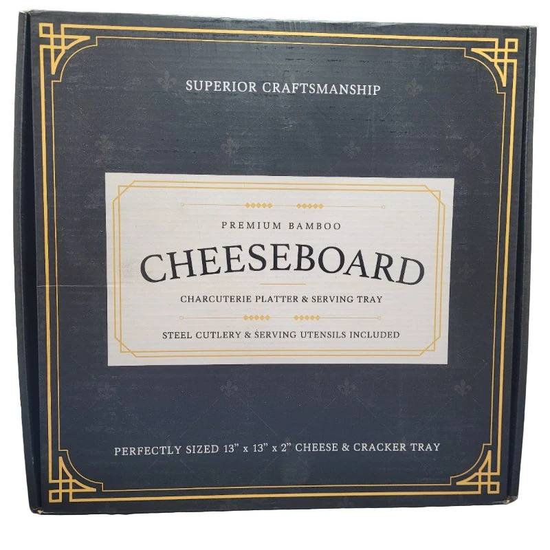 Juego De Tablas De Embutidos Cheese Board Premium Bamboo 13x13x2 Cm 2 Pieza CHHESERBOARD