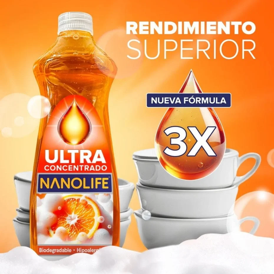 Lavaloza Concentrado 500ml Biodegradable Nanolife