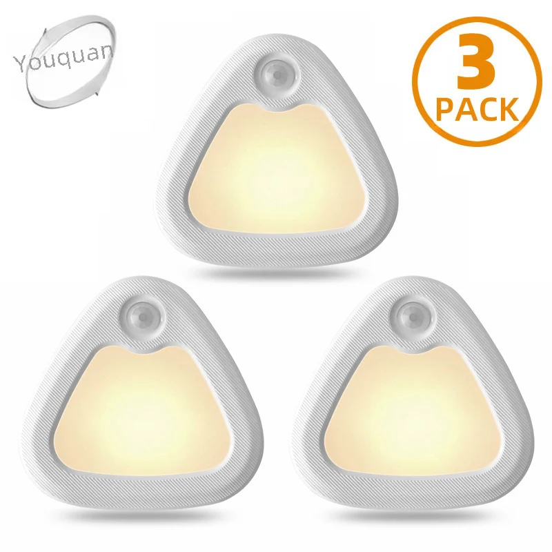 Set de 3 Lámparas LED Baterí con Sensor de Movimiento – Para Dormitorio y Armarios Kuai Kuai