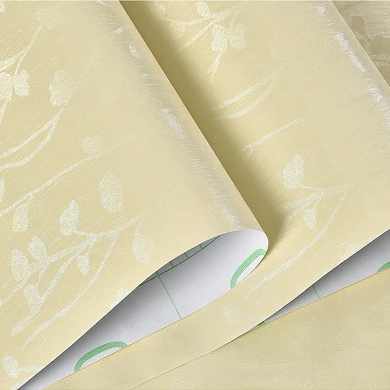 Papier peint en vinyle chatoyant en forme de plante, revêtement mural amovible à décoller et à coller, 19,5' L x 23,5" l