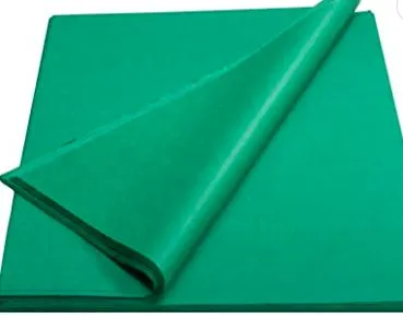 Papel seda color verde hoja x 24 unidades Generico