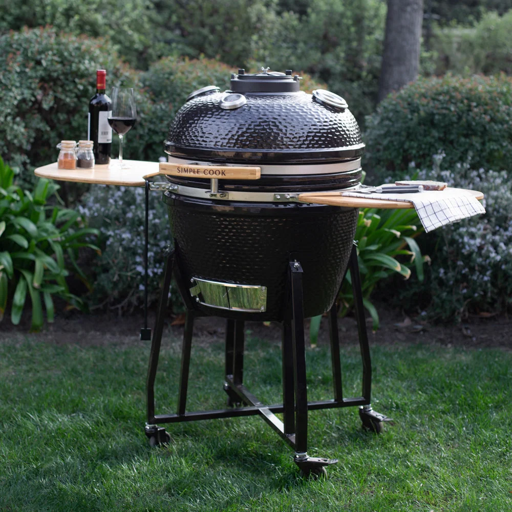 Parrilla Kamado Tokio Ahumador Cocina Simple Negro Simple Cook