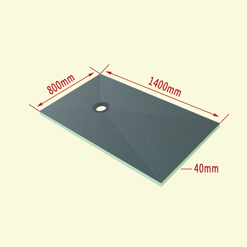 Duchacasa Panel de construccion Plato de ducha de XPS con accesorios de desagüe Tablero de aislamiento impermeable