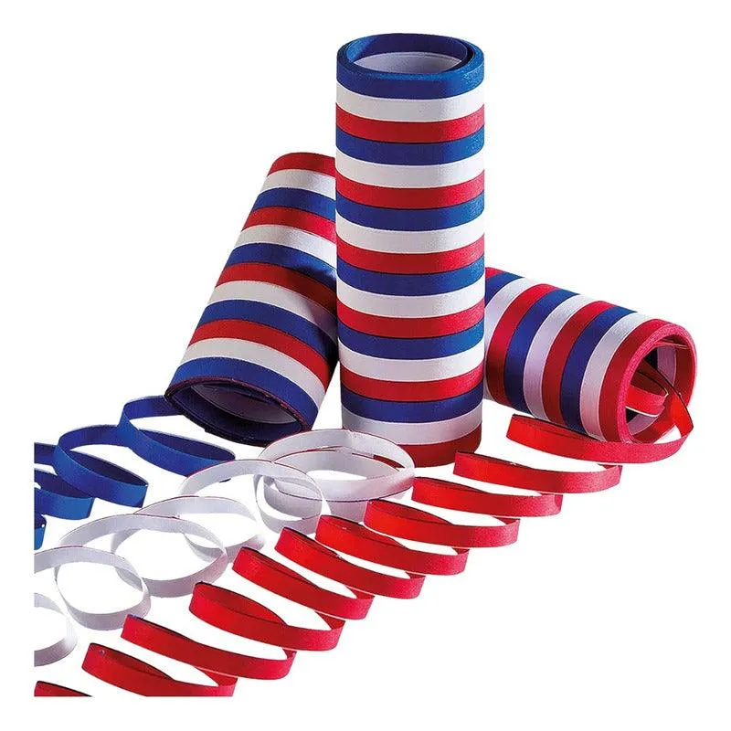 Pack 54 Serpentinas Tricolor Decoración Para Fiestas Patrias Chile Glam
