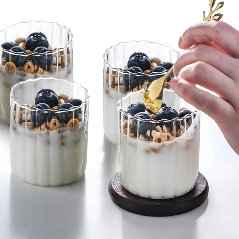 Set 4 Vasos Vidrio Vertical Chic 180ml Santú Home & Deco