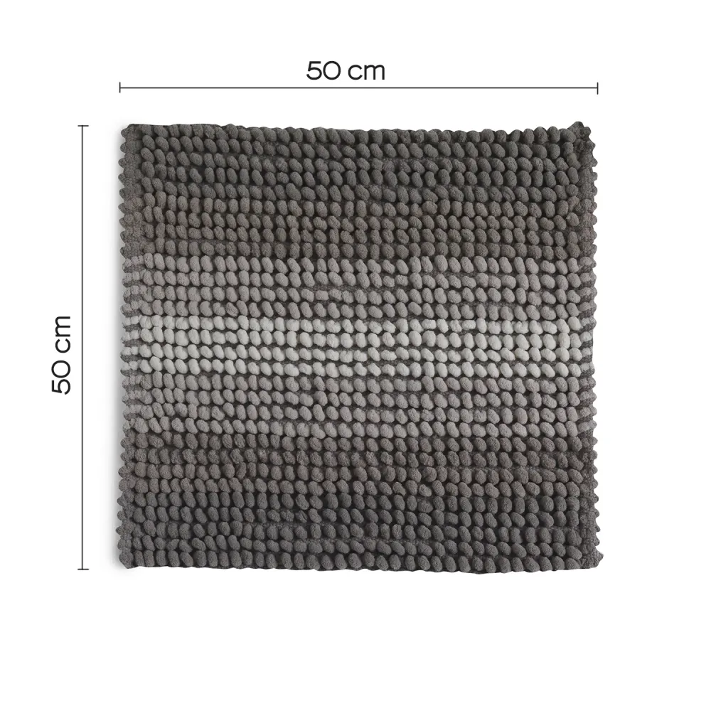Bastidor para Bordar Tappeto 50x50 cotone e poliestere con fondo antiscivolo Bubble di Gedy - Tortora chiaro