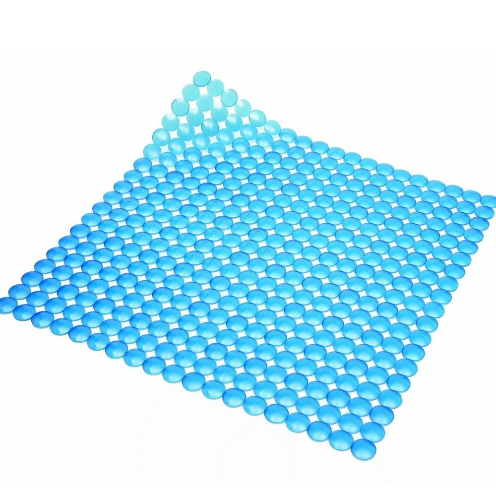 Tappeto antiscivolo per doccia PVC Blu cm 52x52