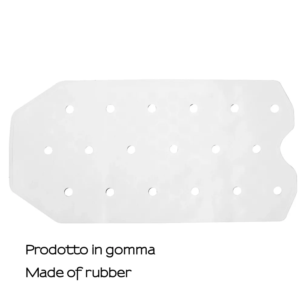 Tappeto antiscivolo vasca 72x36 cm gomma di Gedy - Bianco Fácil de Aplicar