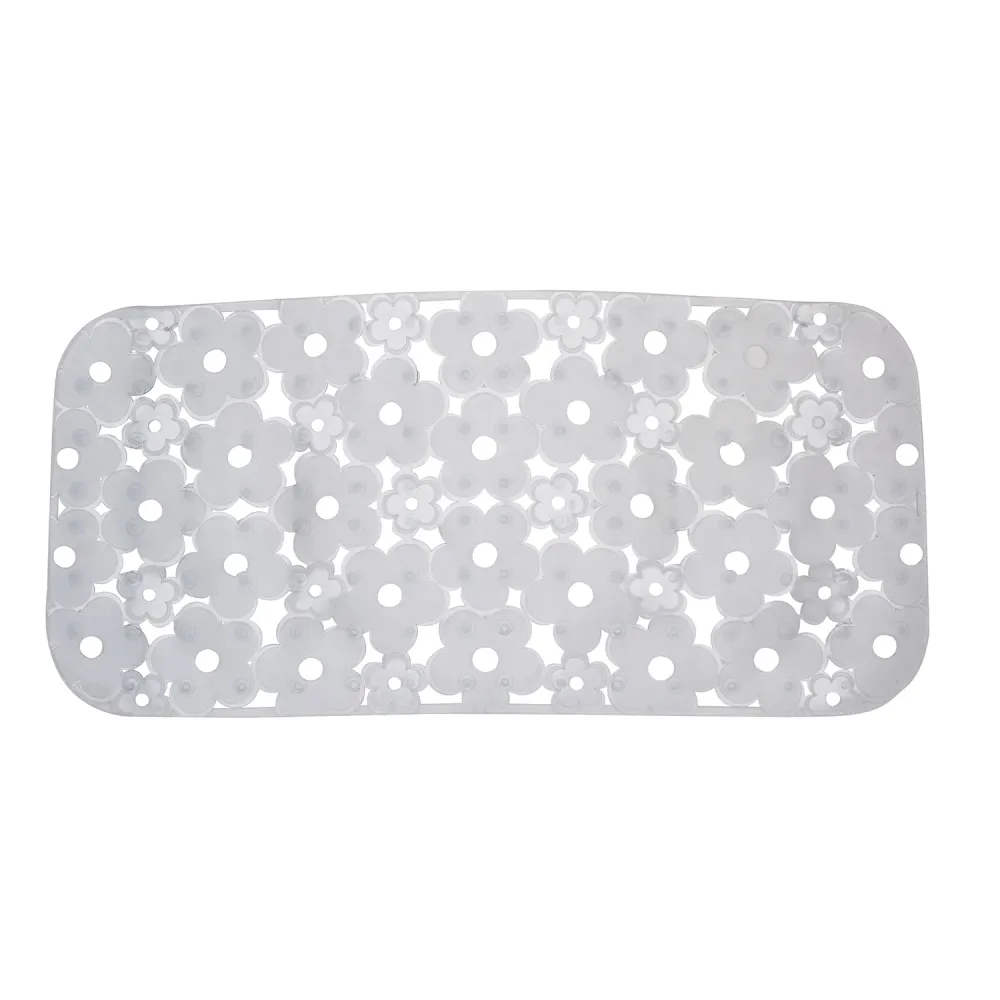 Tappeto antiscivolo vasca 73x35 PVC modello Margherita di Gedy - Trasparente Resistente la Lluvia