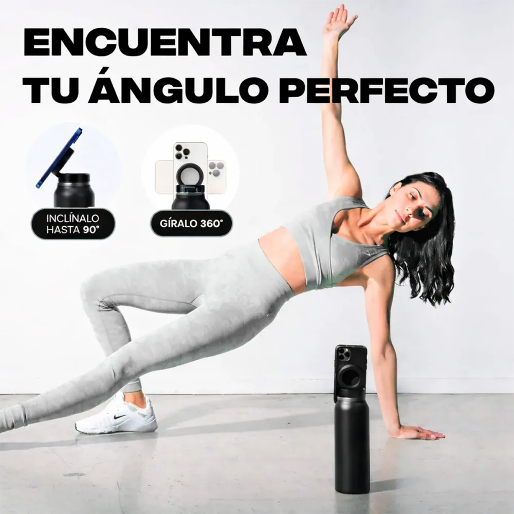 Termo con Soporte Magnético para Celular Botella Térmica 2 en 1 LA-69 Cómpralo en casa